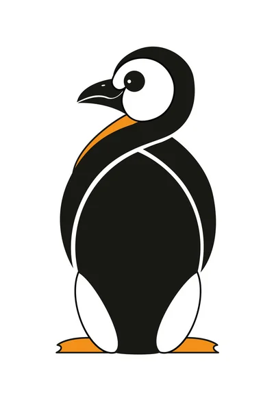 Императорский пингвин. Стилизованное изображение — стоковый вектор