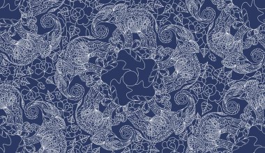 filler ve çiçekler ile Seamless Modeli