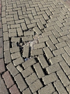 Bozuk Tuğla Paylaşım Deseni Gevşek Çakıl Taşı