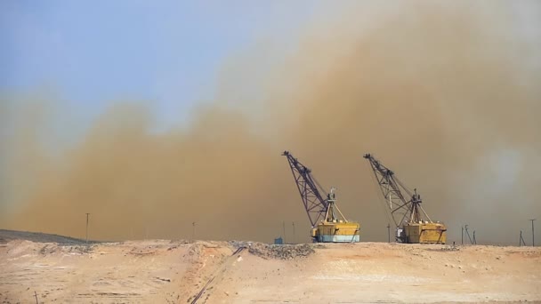 A explosão na mina . — Vídeo de Stock