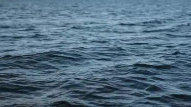 Bir dağ gölü suları. Dalgalar.
