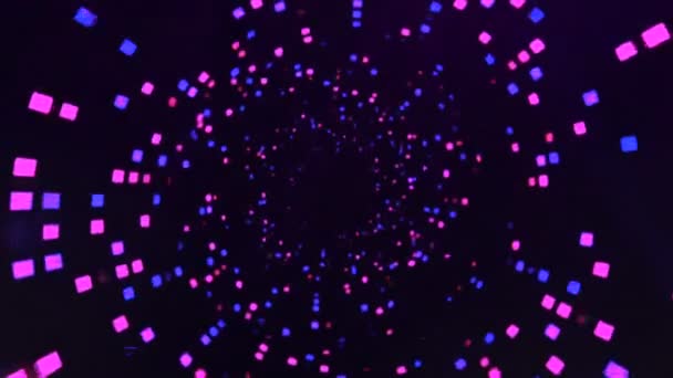 Lumière abstraite colorée stries effet animation fond. Festival de musique scène visuel. — Video