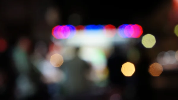 Blurred illuminated food booth