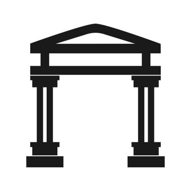 Düz stil kapı simgesine hoşgeldiniz