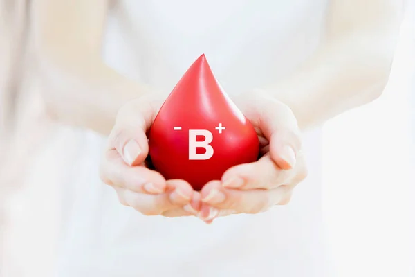 Mãos Segurando Sangue Vermelho — Fotografia de Stock