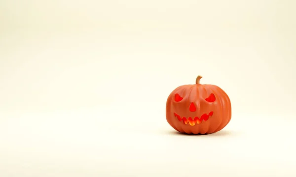 Een Ghost Pumpkin Met Een Licht Binnen Laat Verschrikking Van — Stockfoto