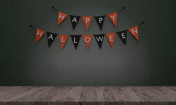 Ben Boldog Halloween Banner Otthoni Dekoráció Halloweenkor — Stock Fotó