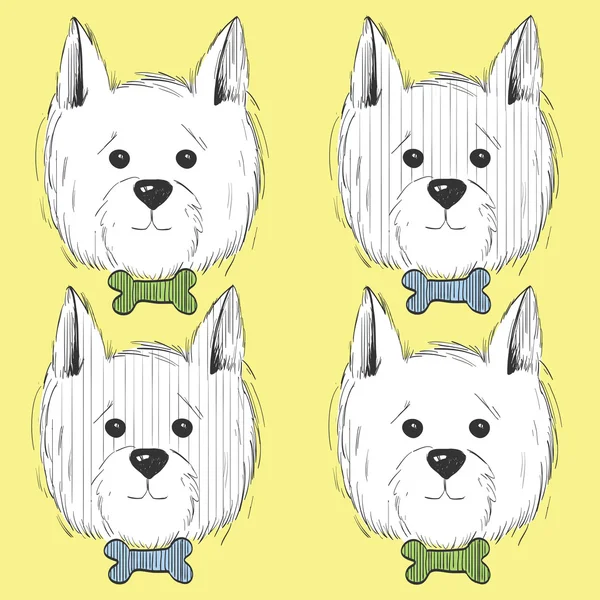 Scetch West highland white terrier — Stock Vector