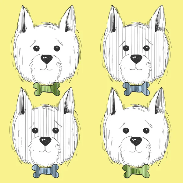 West Highland White Terrier Skizze — Stockvektor