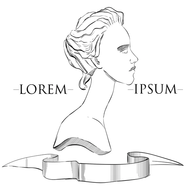 Vector set van klassieke vrouw logo van schoonheidssalon of vintage winkel. Retro logo's collectie — Stockvector