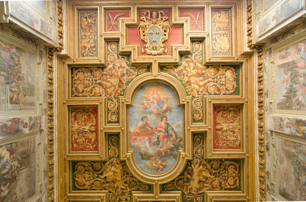 罗马大教堂的装饰的天花板 — 图库照片