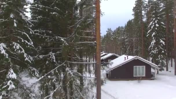 Flygfoto över vottage village — Stockvideo