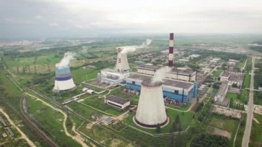 Güç istasyonunun havadan görünümü