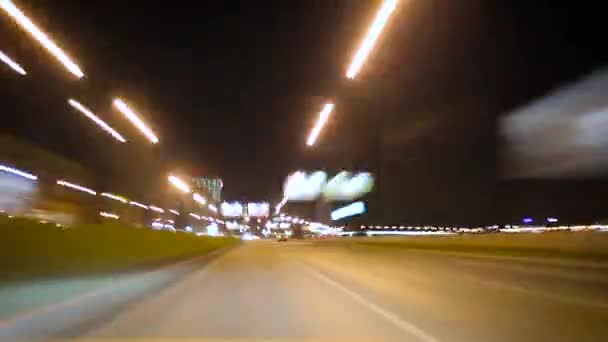 Night Driving Time Lapse — Stock Video