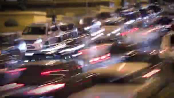 Bil-trafik tidsinställd — Stockvideo