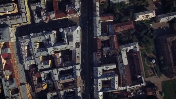 Vista aérea do centro de São Petersburgo — Vídeo de Stock