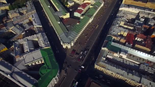 Widok z lotu ptaka z centrum w St. Petersburgu — Wideo stockowe