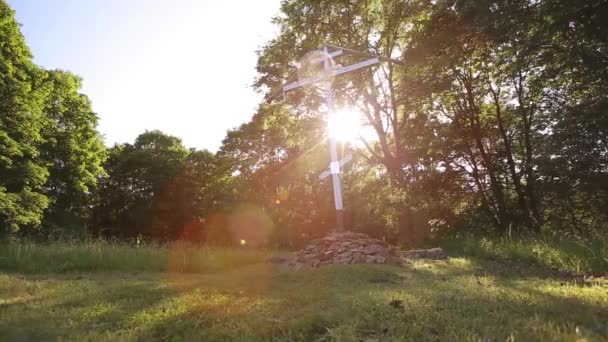 La cruz cristiana — Vídeo de stock