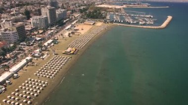 Larnaka plaj havadan görünümü