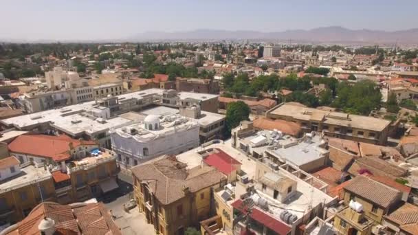 Aerial view of northern part of Nicosia — Stock Video