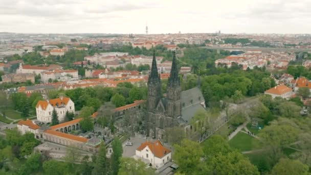 Aziz Peter ve Paul Katedrali, Vysehrad, Prag — Stok video