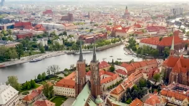 Paisaje urbano de Wroclaw — Vídeo de stock