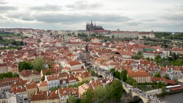 Vista aérea de Praga — Vídeo de stock