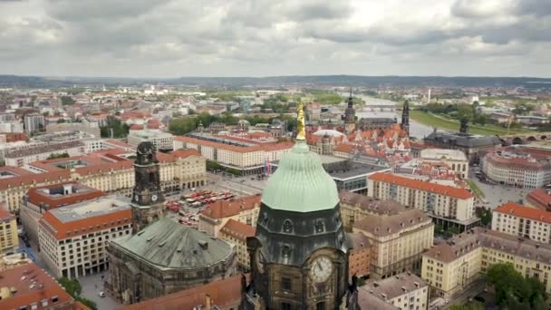 Pemandangan udara Dresden — Stok Video