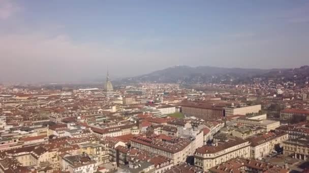 Vista aérea de Turín — Vídeos de Stock