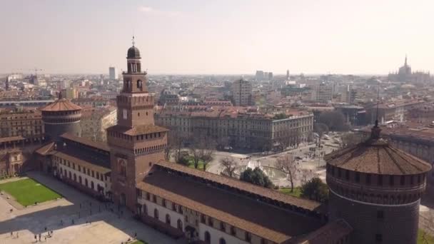 Milan 'ın hava görüntüsü — Stok video