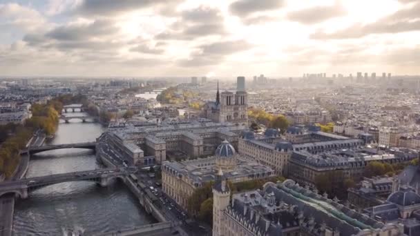 Paesaggio urbano di Parigi — Video Stock