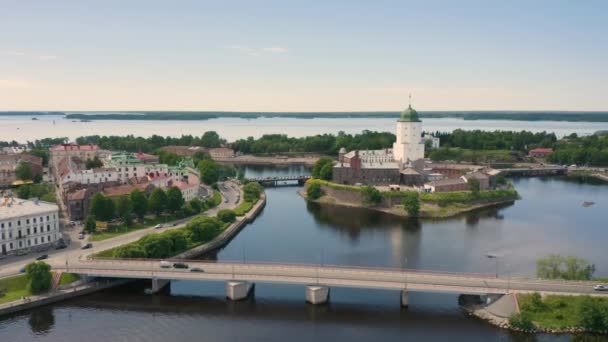 Luftaufnahme von Wyborg — Stockvideo
