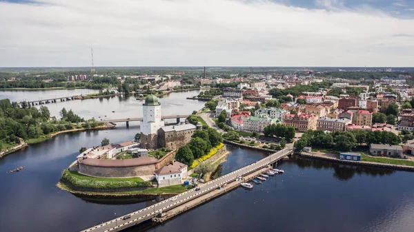 Aerial view of Vyborg — Stock Photo, Image