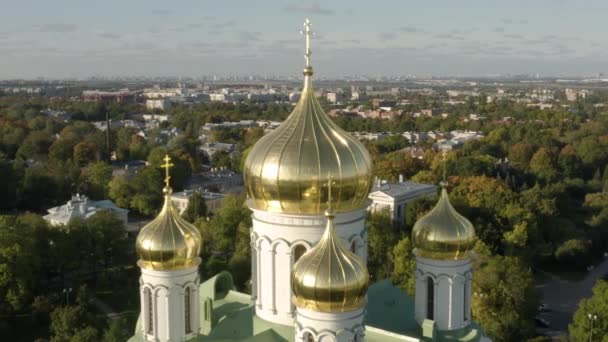 Ortodoks Katedrali Kubbeleri — Stok video