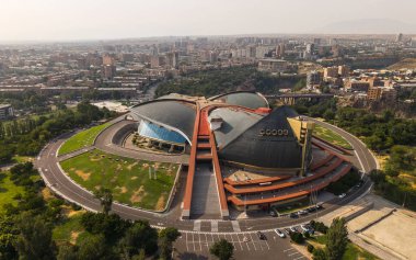 Ermenistan, Erivan, 3 Ağustos 2025 - Karen Demirtchian Konser Kompleksi Hava Görüşü