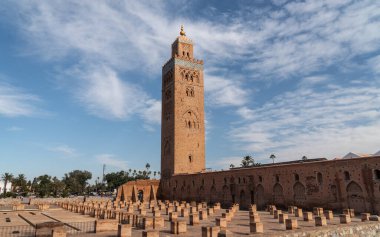 Marakeş 'teki Koutoubia Camii Tarihi Görünümü