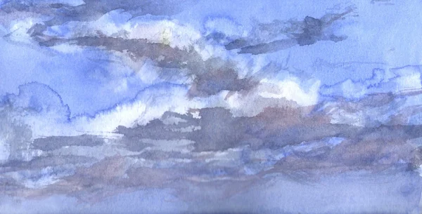 水彩の曇り空 — ストック写真