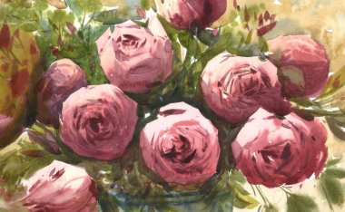 suluboya gül boucket