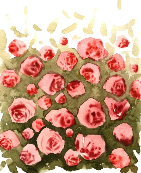 Watercolor flowers pattern — Stock Photo, Image