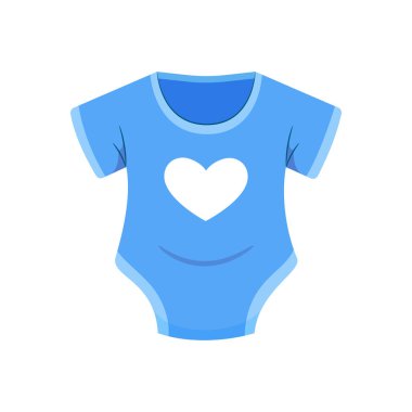 Mavi Bebek Giysileri. İzole Vektör İllüstrasyonu