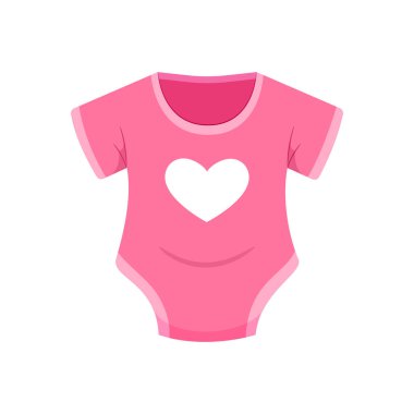 Pembe Bebek Elbiseleri. İzole Vektör İllüstrasyonu