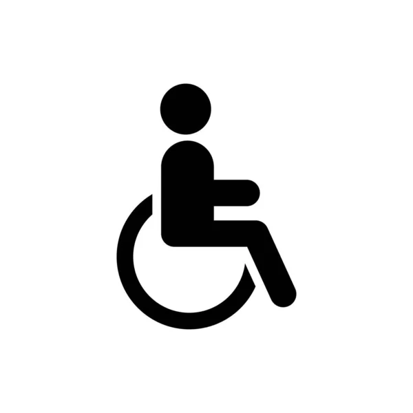 Icono Discapacidad Ilustración Vectorial Aislada — Vector de stock