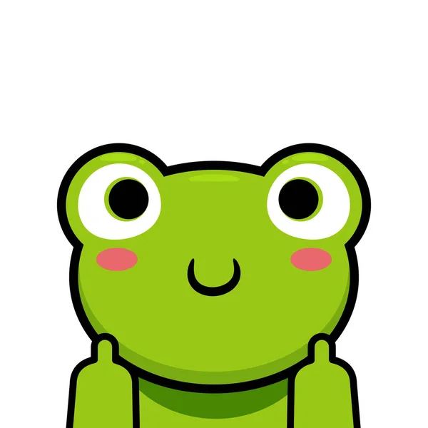 Ein Frosch Mit Mittelfinger Isolierte Vektorillustration — Stockvektor