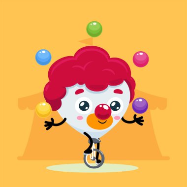 Palyaço gibi giyinmeyi seviyorum. İzole Vektör İllüstrasyonu