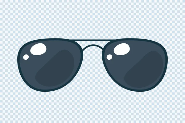 Die Schwarze Sonnenbrille Isolierte Vektorillustration — Stockvektor