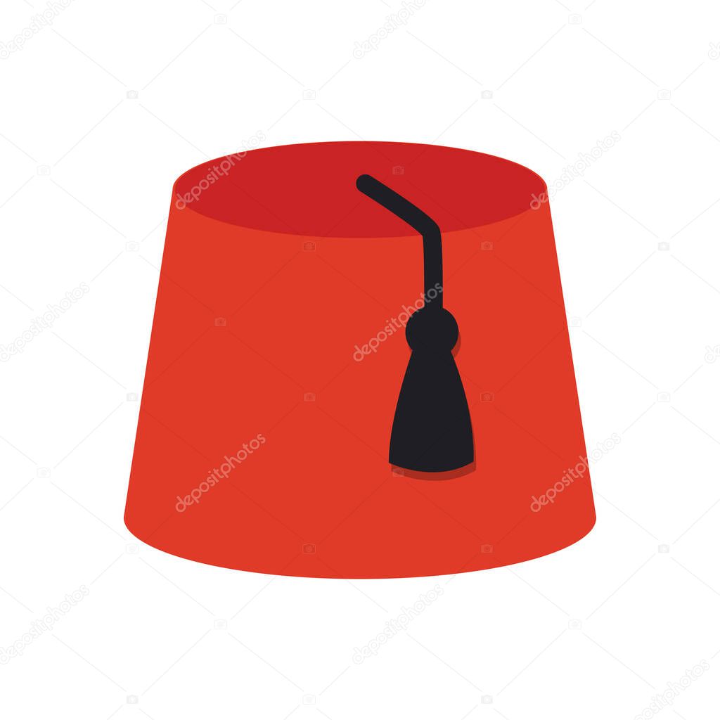The Turkish hat. Isolated Vector Illustration