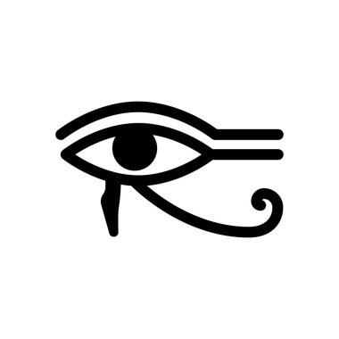 Horus 'un Gözü. İzole Vektör İllüstrasyonu