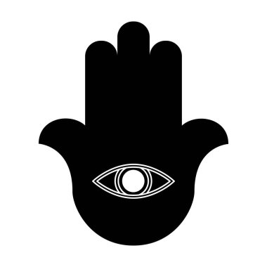 Fatima 'nın Eli. İzole Vektör İllüstrasyonu