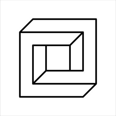 Penrose Meydanı. İzole Vektör İllüstrasyonu