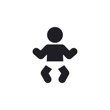 Bir bebeğin soyut işareti. İzole Vektör İllüstrasyonu